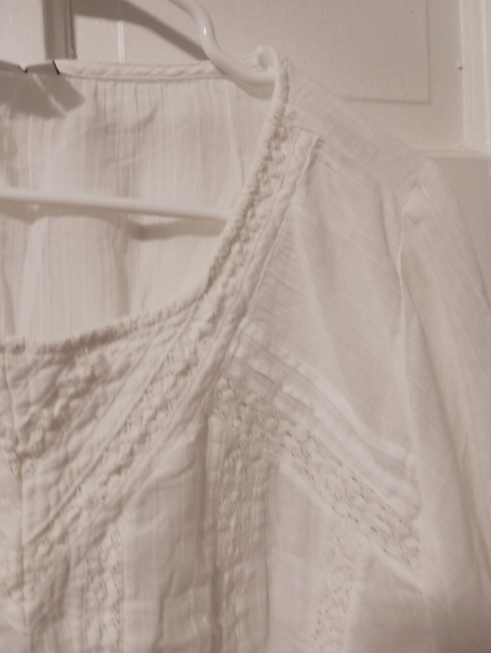 Victorian Eyelet Lace Bell Sleeve Top Cottage Core Boho Coastal Hippie Sz 2X - Picture 5 of 9